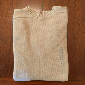 Men's heather long-sleeved knit sweater